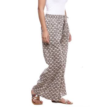 Cream Cotton Printed Palazzo 4