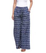 Blue Cotton Printed Palazzo