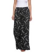 Black Cotton Printed Palazzo