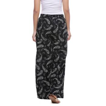 Black Cotton Printed Palazzo 2