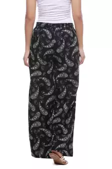 Black Cotton Printed Palazzo
