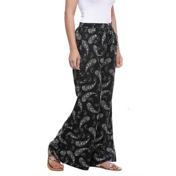 Black Cotton Printed Palazzo 3