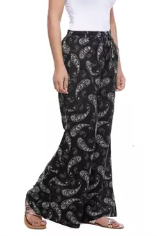 Black Cotton Printed Palazzo