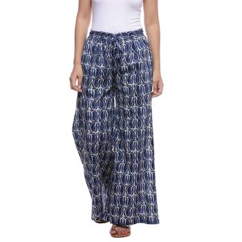 Blue Cotton Printed Palazzo 1