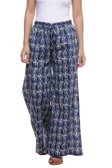 Blue Cotton Printed Palazzo