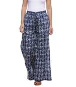 Blue Cotton Printed Palazzo