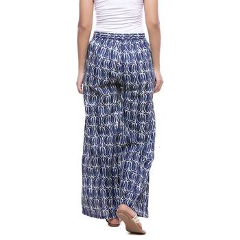 Blue Cotton Printed Palazzo 2