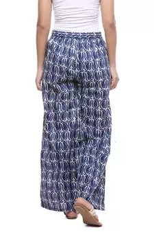 Blue Cotton Printed Palazzo
