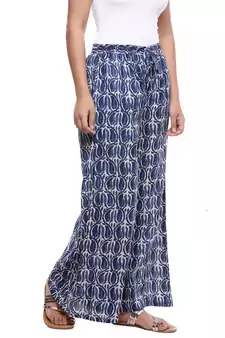 Blue Cotton Printed Palazzo