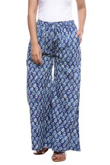Blue Cotton Printed Palazzo