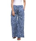 Blue Cotton Printed Palazzo