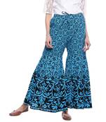 Blue Cotton Printed Palazzo