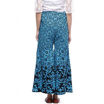 Blue Cotton Printed Palazzo 2