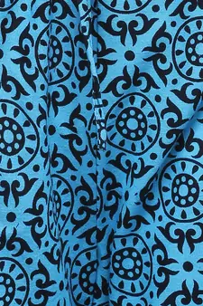 Blue Cotton Printed Palazzo