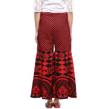 Red Cotton Printed Palazzo 2