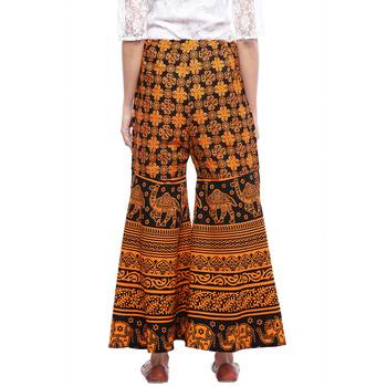 Orange Cotton Printed Palazzo 2