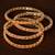 Champagne Colored Stone Embellished Two Pairs of Designer Bangles
