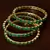 Emerald Embellished Two Pairs of Designer Bangles