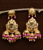 Traditional Punjabi Bollywood Styles Leafy Danglers cum Tikka 217MT231