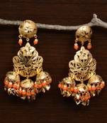 Traditional Punjabi Bollywood Styles Leafy Danglers cum Tikka 217MT232