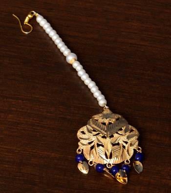Traditional Punjabi Bollywood Styles Leafy Danglers cum Tikka 217MT237 2