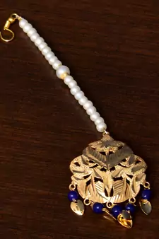 Traditional Punjabi Bollywood Styles Leafy Danglers cum Tikka 217MT237