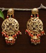 Traditional Punjabi Bollywood Styles Leafy Danglers cum Tikka 217MT239