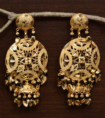 Traditional Punjabi Bollywood Styles Leafy Danglers cum Tikka 217MT240 1