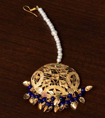 Traditional Punjabi Bollywood Styles Leafy Danglers cum Tikka 217MT241 2