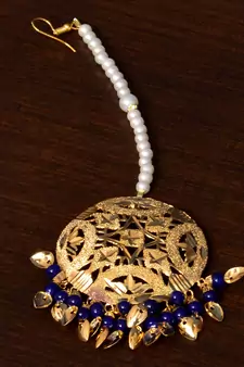 Traditional Punjabi Bollywood Styles Leafy Danglers cum Tikka 217MT241