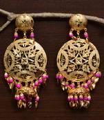 Traditional Punjabi Bollywood Styles Leafy Danglers cum Tikka 217MT242