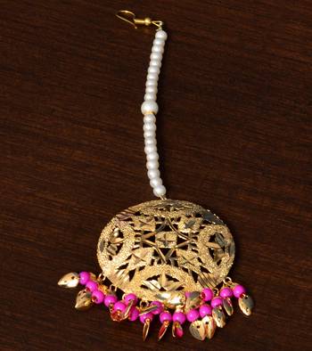 Traditional Punjabi Bollywood Styles Leafy Danglers cum Tikka 217MT242 2