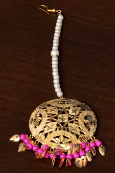 Traditional Punjabi Bollywood Styles Leafy Danglers cum Tikka 217MT242