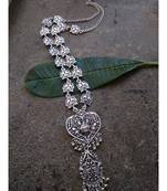 German Silver - Long Necklace In Tribal Pattern