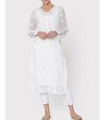 Kota Chikankari kurti with beautiful mukesh work