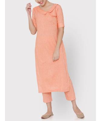 Linen peach colour suit 1