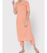 Linen peach colour suit
