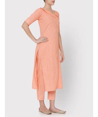 Linen peach colour suit 3