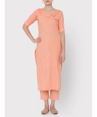 Linen peach colour suit 5