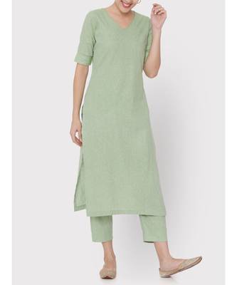 Linen green mint full suit 1