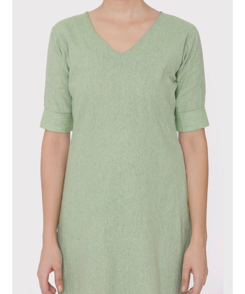 Linen green mint full suit