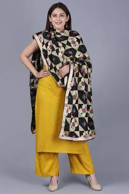Mustard Fire Straight Rayon Kurti with Straight Palazzo and Dupatta 1