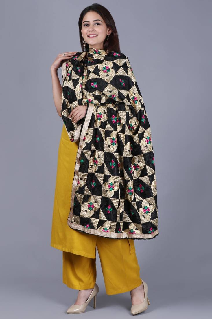 Mustard Fire Straight Rayon Kurti with Straight Palazzo and Dupatta