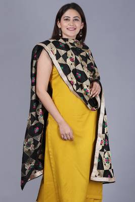 Mustard Fire Straight Rayon Kurti with Straight Palazzo and Dupatta 4