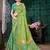 Green embroidered Banarasi Silk saree with blouse