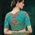 Green embroidered Banarasi Silk saree with blouse