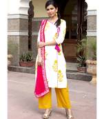 Amber Mughal Butta Handblock Kurta Set With Gulabo Dupatta