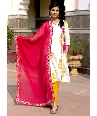 Amber Mughal Butta Handblock Kurta Set With Gulabo Dupatta 2