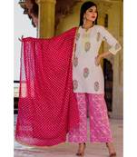 Blush Pink Kurta Set With Pink Dupatta