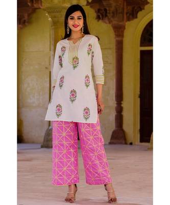 Blush Pink Kurta Set With Pink Dupatta 3